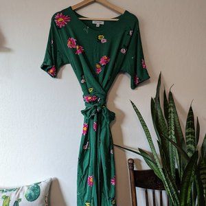 Emily & Fin Mimi jersey in Green Autumn Gerberas